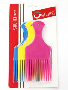 Wholesale 3PCS Colored Portable Plastic Comb